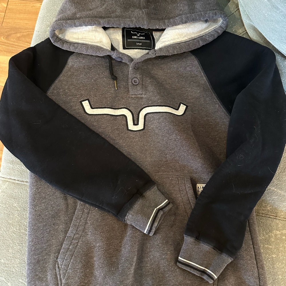 Kimes Ranch Gray and Black Hoodie